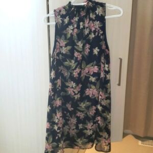 Floral High Neck Dress